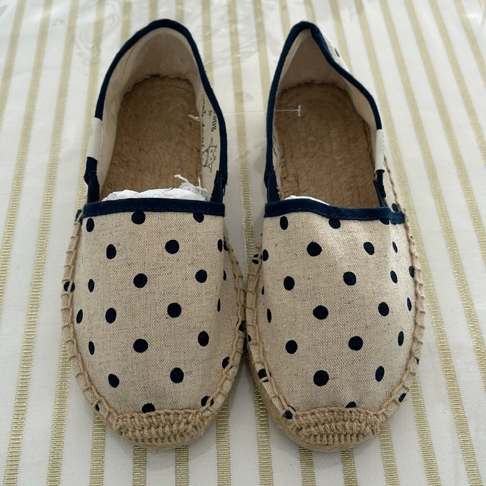 Soludos for Marie-Chantal Girls Polka Dot Slip-On Espadrilles Size 1, 13 NEW